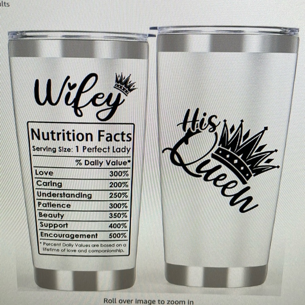 Wifey/His Queen Tumbler NWT